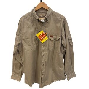 Woolrich Outdoor Guide Collection Men’s Khaki Shirt L 42–44 NWT $79 Cotton